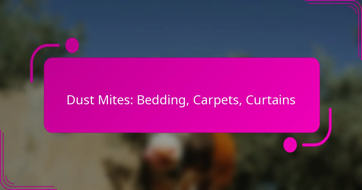 Dust Mites: Bedding, Carpets, Curtains