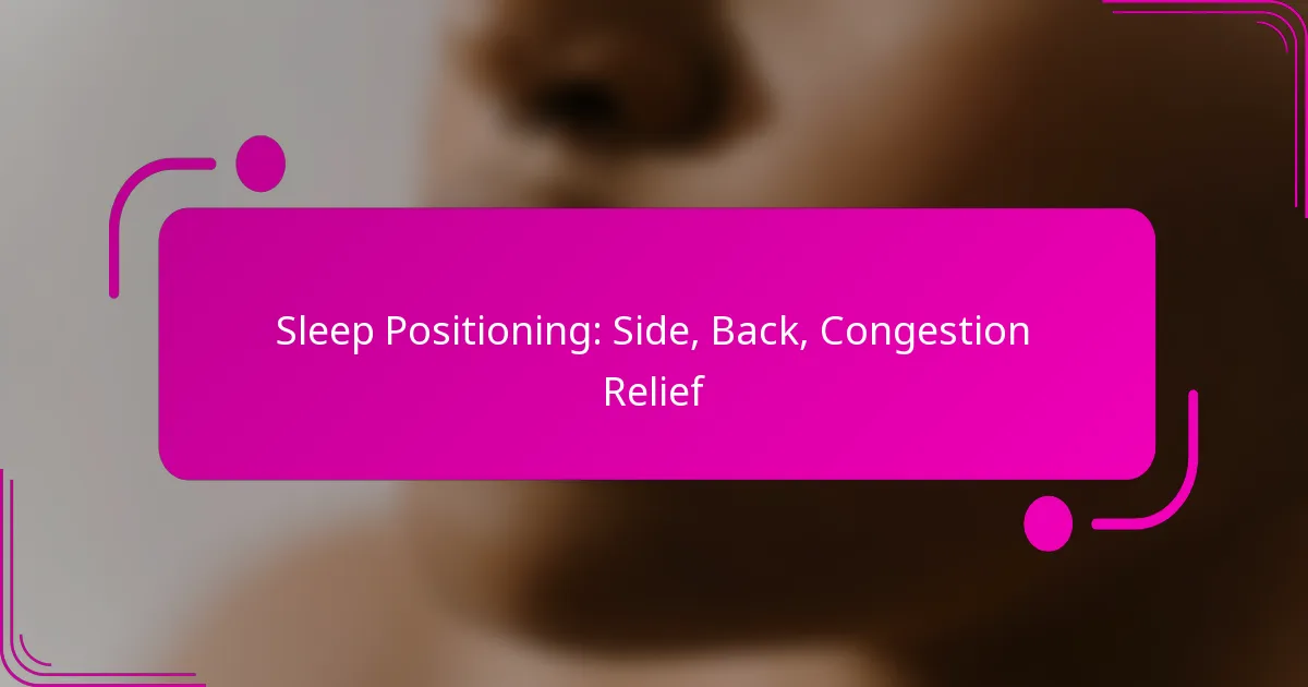 Sleep Positioning: Side, Back, Congestion Relief